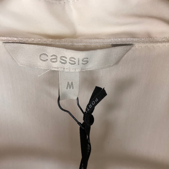 NWT White CASSIS Blouse Size Medium - Picture 3 of 5